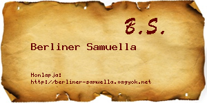 Berliner Samuella névjegykártya